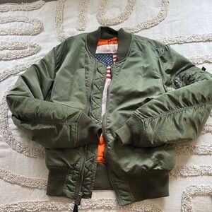 Alpha Industries Olive Bomber Jacket